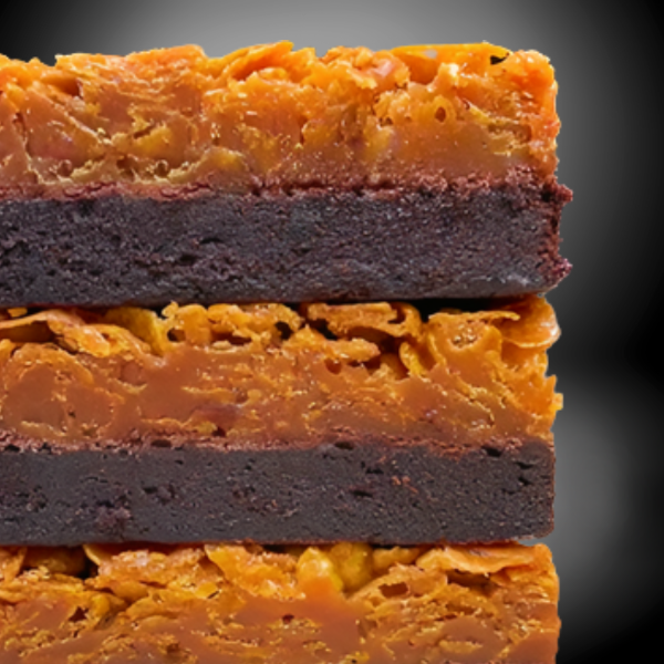 Crispy Caramel Cornflake Chocolate Brownie