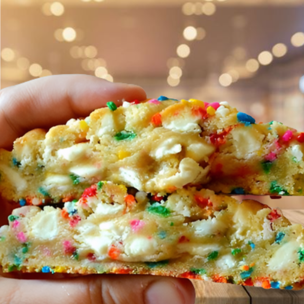 White Chocolate, Vanilla and Sprinkles Cookie